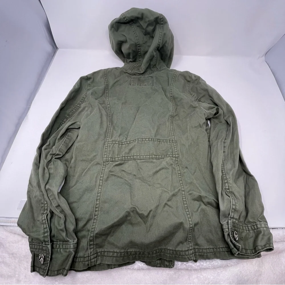 Justice Girls Size 10 Bundle Lot 3pc Army Green Jacket Plaid‎ Button Down Shirts